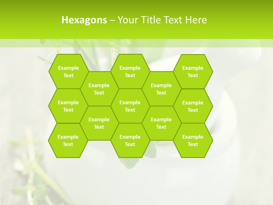 A Mortar With A Sprig Of Herbs In It PowerPoint Template