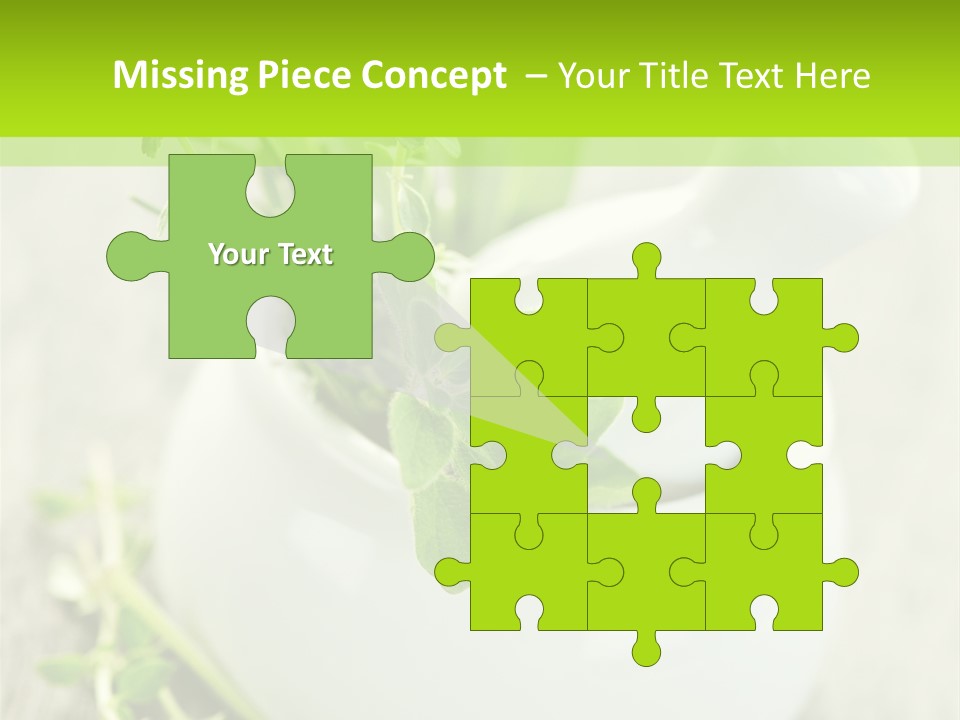 A Mortar With A Sprig Of Herbs In It PowerPoint Template