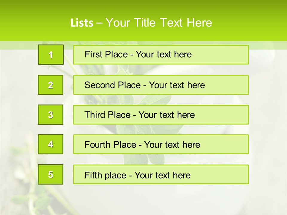 A Mortar With A Sprig Of Herbs In It PowerPoint Template