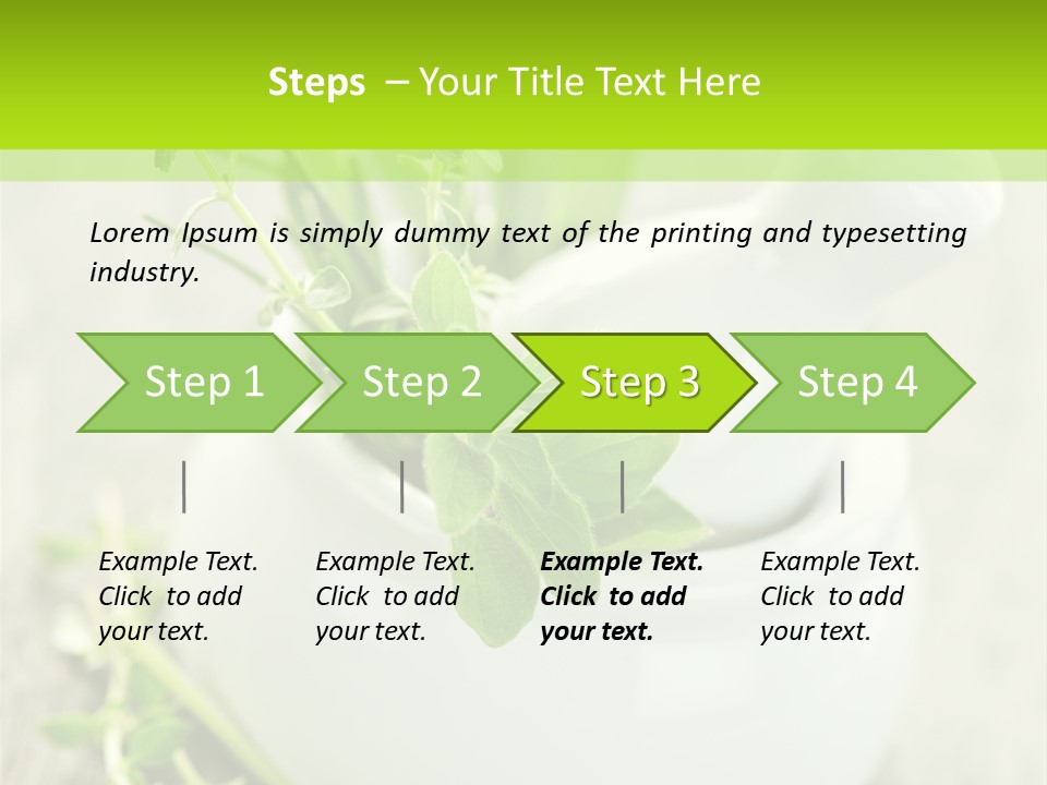 A Mortar With A Sprig Of Herbs In It PowerPoint Template