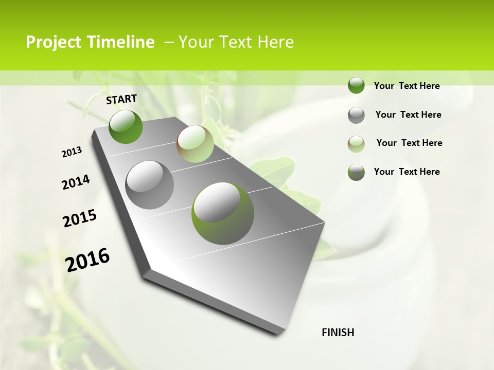 A Mortar With A Sprig Of Herbs In It PowerPoint Template