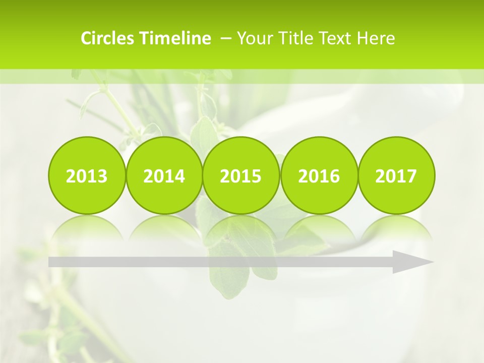 A Mortar With A Sprig Of Herbs In It PowerPoint Template