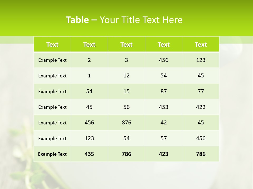 A Mortar With A Sprig Of Herbs In It PowerPoint Template
