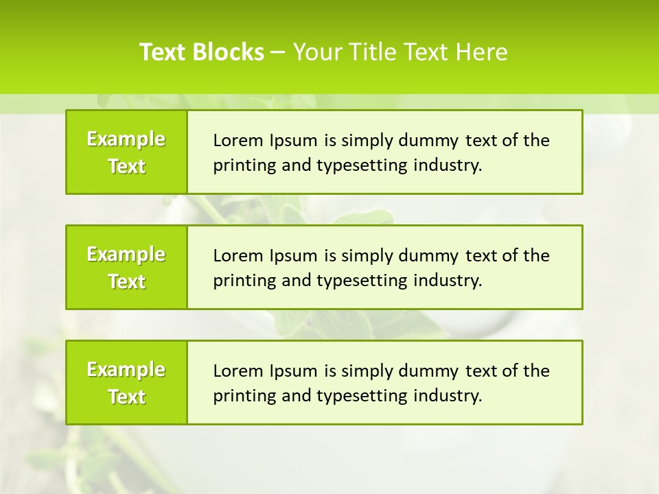 A Mortar With A Sprig Of Herbs In It PowerPoint Template
