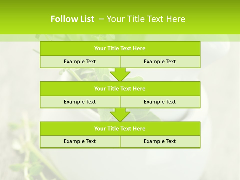 A Mortar With A Sprig Of Herbs In It PowerPoint Template