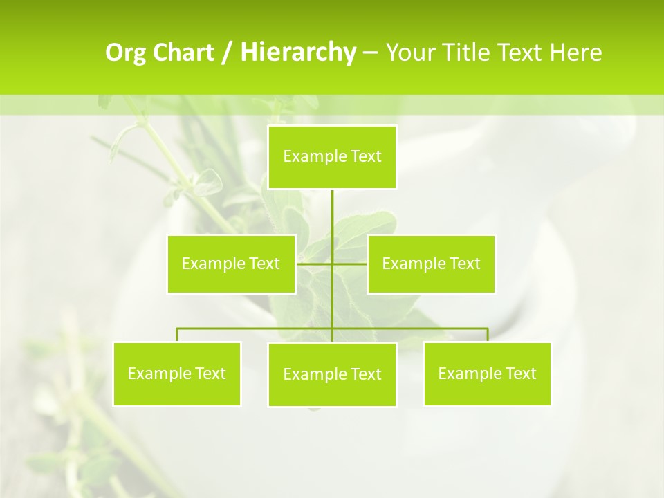 A Mortar With A Sprig Of Herbs In It PowerPoint Template