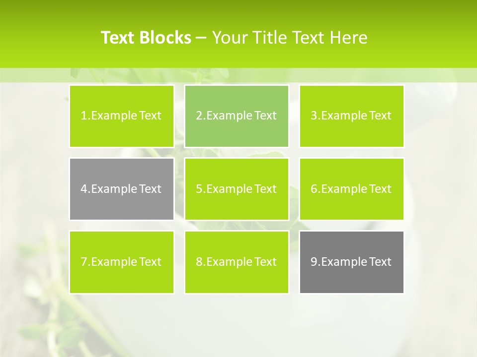A Mortar With A Sprig Of Herbs In It PowerPoint Template