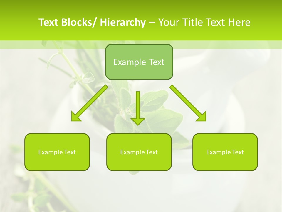 A Mortar With A Sprig Of Herbs In It PowerPoint Template