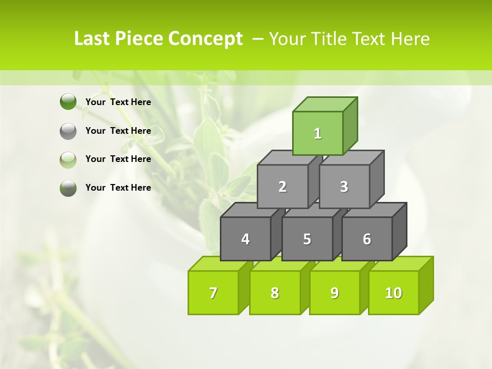 A Mortar With A Sprig Of Herbs In It PowerPoint Template