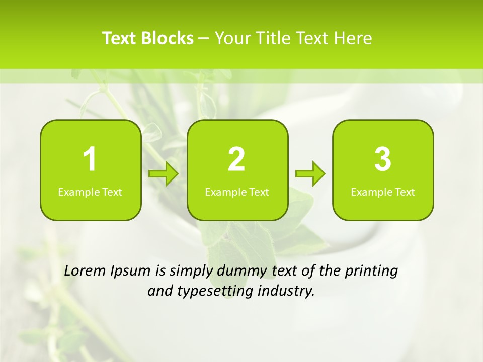 A Mortar With A Sprig Of Herbs In It PowerPoint Template
