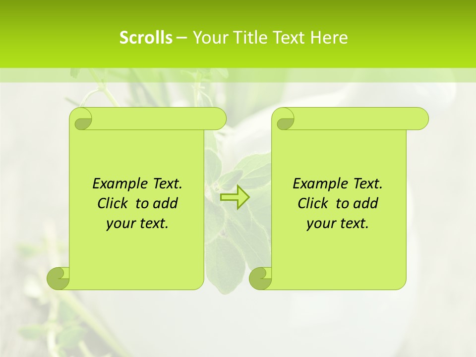 A Mortar With A Sprig Of Herbs In It PowerPoint Template
