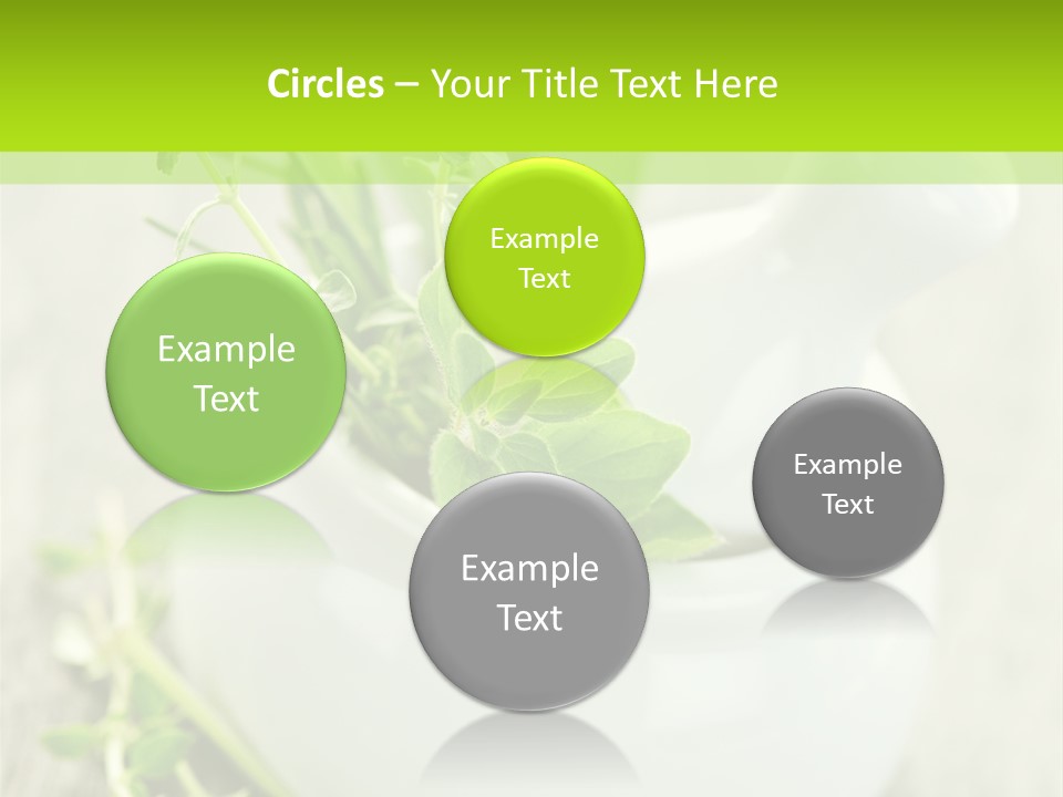 A Mortar With A Sprig Of Herbs In It PowerPoint Template