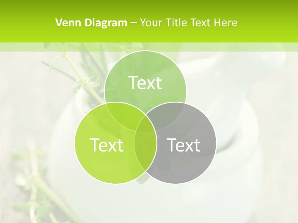 A Mortar With A Sprig Of Herbs In It PowerPoint Template
