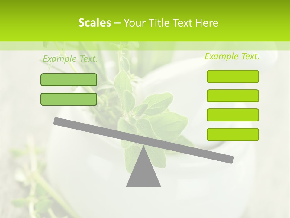 A Mortar With A Sprig Of Herbs In It PowerPoint Template