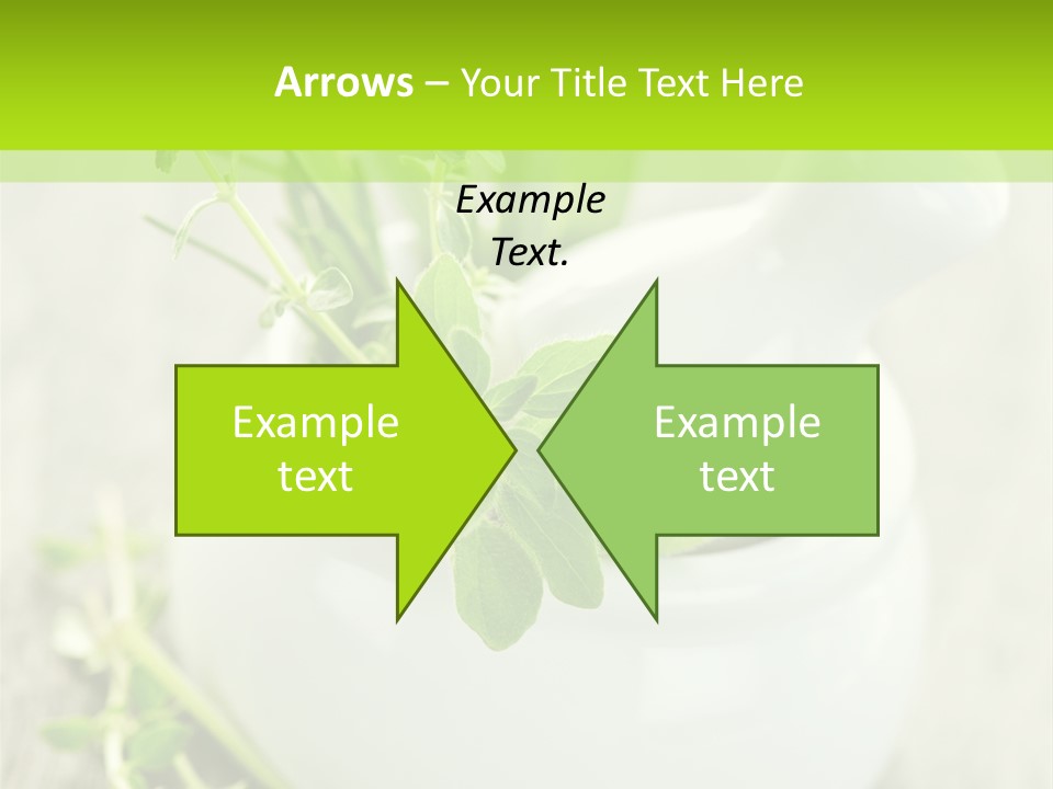 A Mortar With A Sprig Of Herbs In It PowerPoint Template