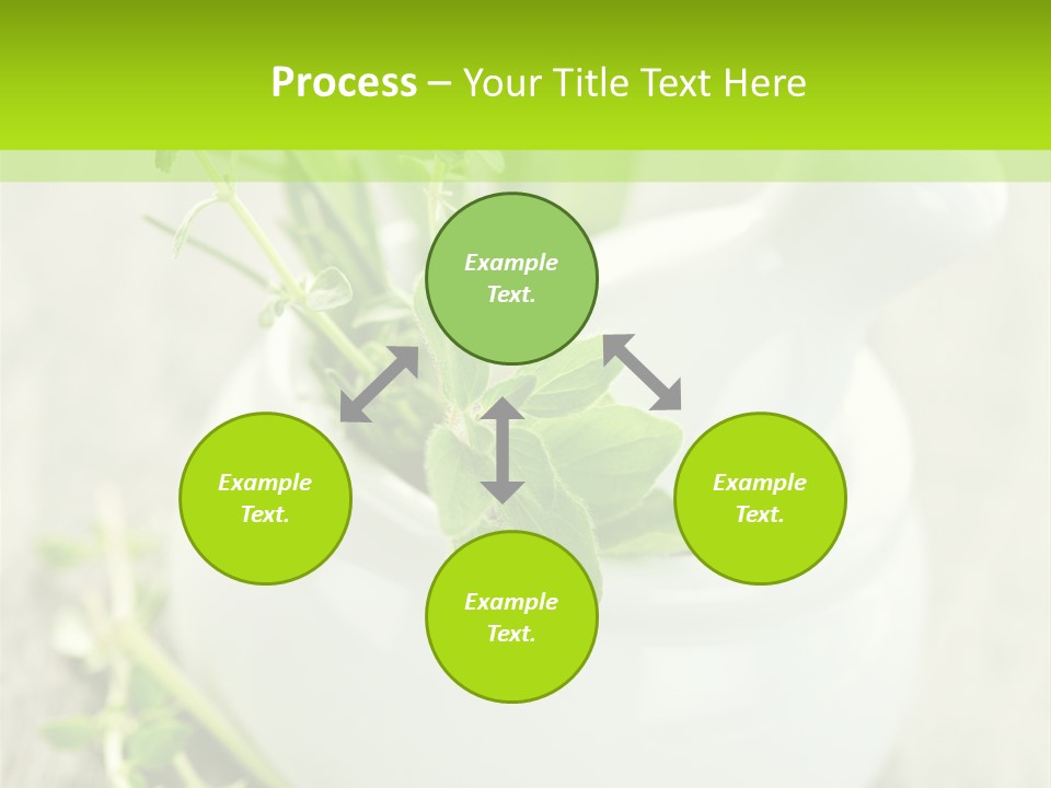 A Mortar With A Sprig Of Herbs In It PowerPoint Template