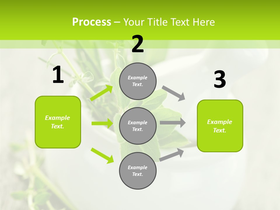A Mortar With A Sprig Of Herbs In It PowerPoint Template