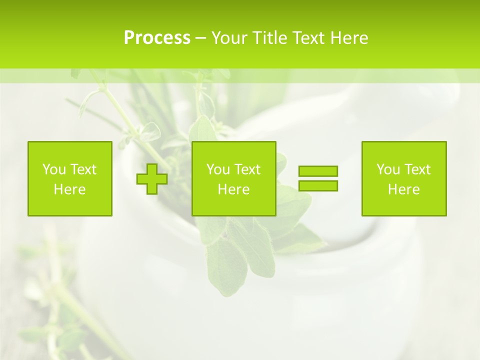 A Mortar With A Sprig Of Herbs In It PowerPoint Template