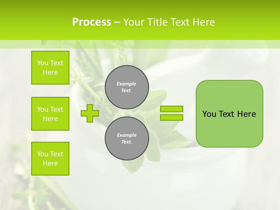 A Mortar With A Sprig Of Herbs In It PowerPoint Template