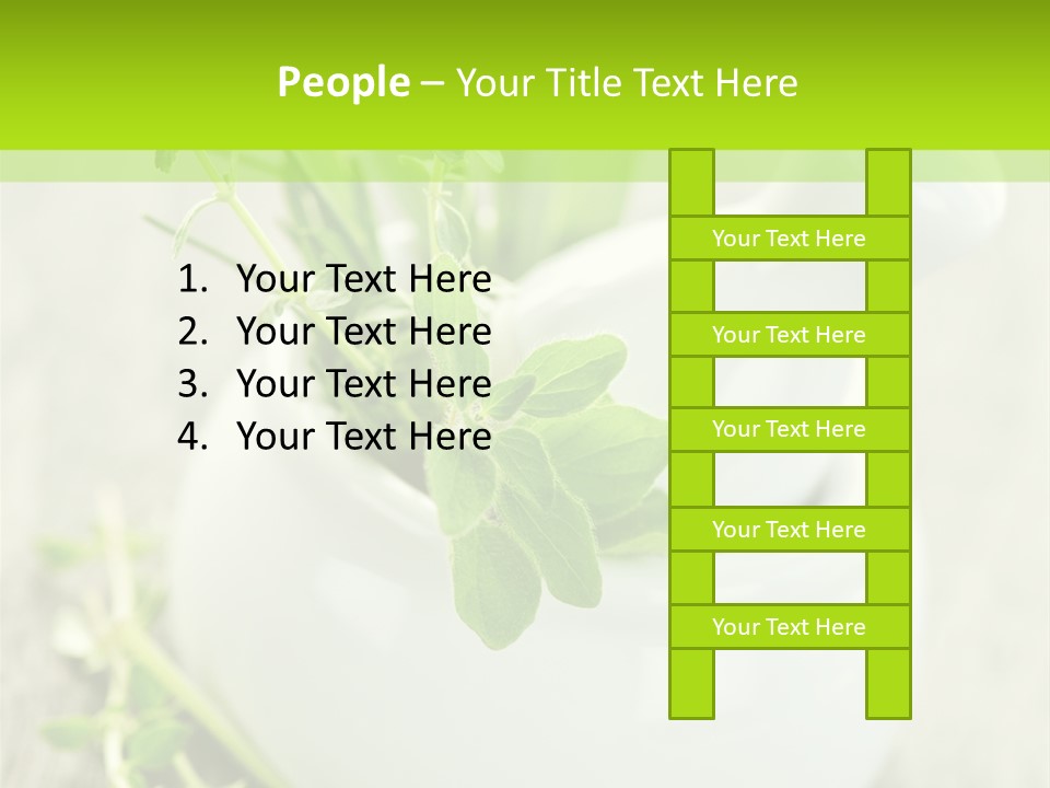 A Mortar With A Sprig Of Herbs In It PowerPoint Template