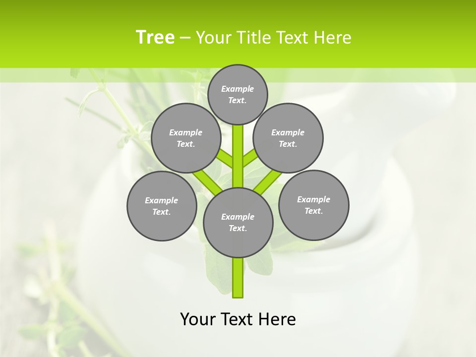 A Mortar With A Sprig Of Herbs In It PowerPoint Template