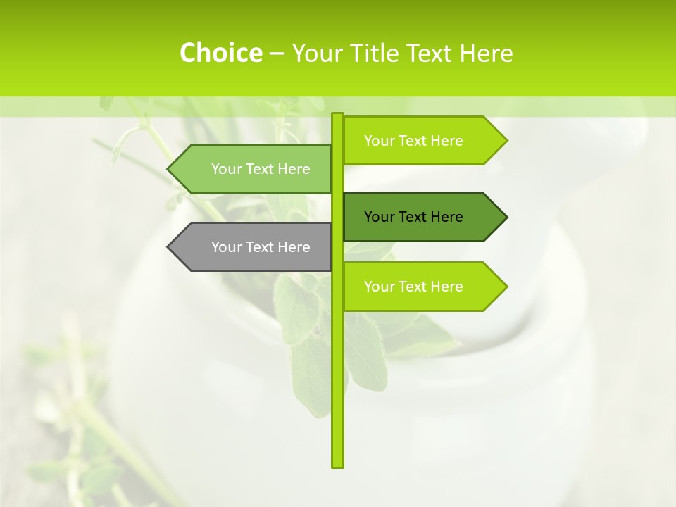 A Mortar With A Sprig Of Herbs In It PowerPoint Template