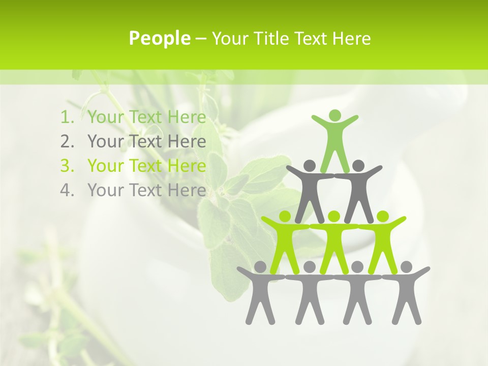 A Mortar With A Sprig Of Herbs In It PowerPoint Template