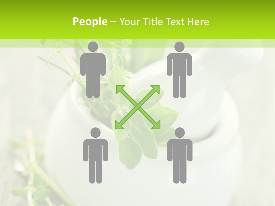 A Mortar With A Sprig Of Herbs In It PowerPoint Template