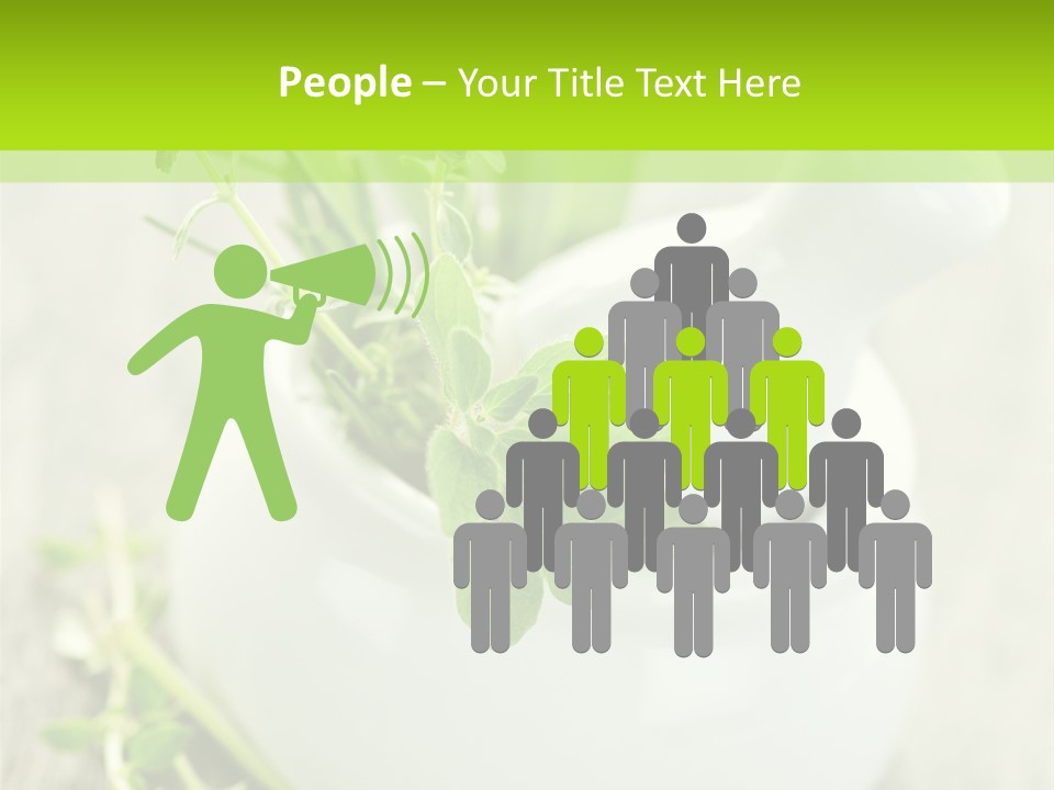 A Mortar With A Sprig Of Herbs In It PowerPoint Template