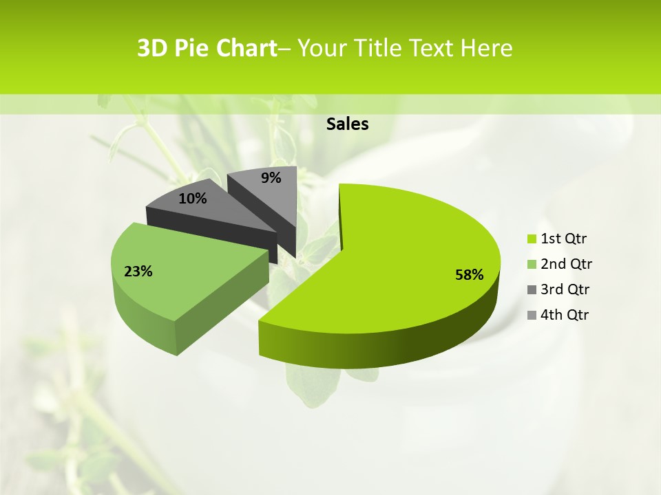 A Mortar With A Sprig Of Herbs In It PowerPoint Template