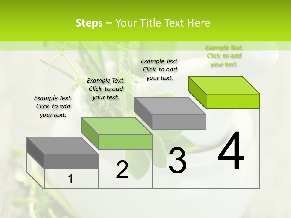A Mortar With A Sprig Of Herbs In It PowerPoint Template