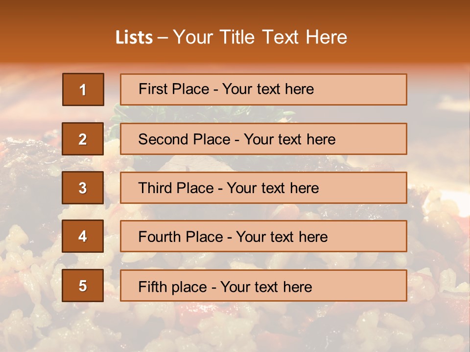 Pakistani Aromatic Table PowerPoint Template