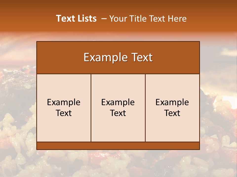 Pakistani Aromatic Table PowerPoint Template