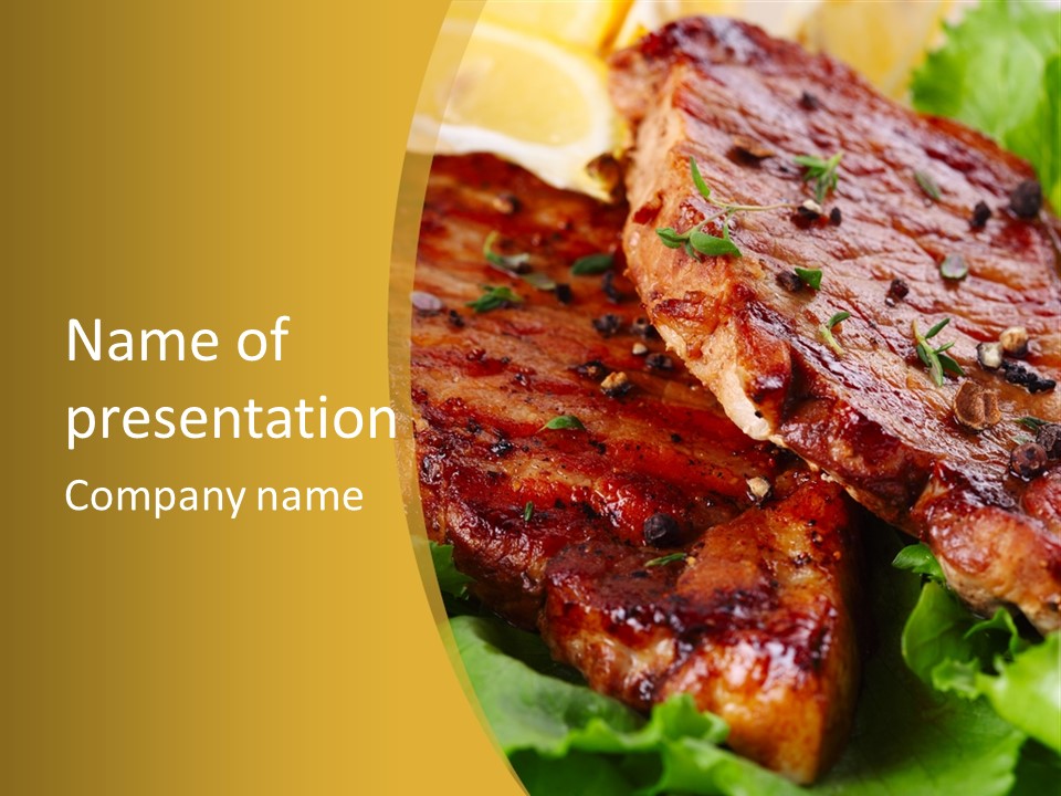 Steak Meat PowerPoint Template