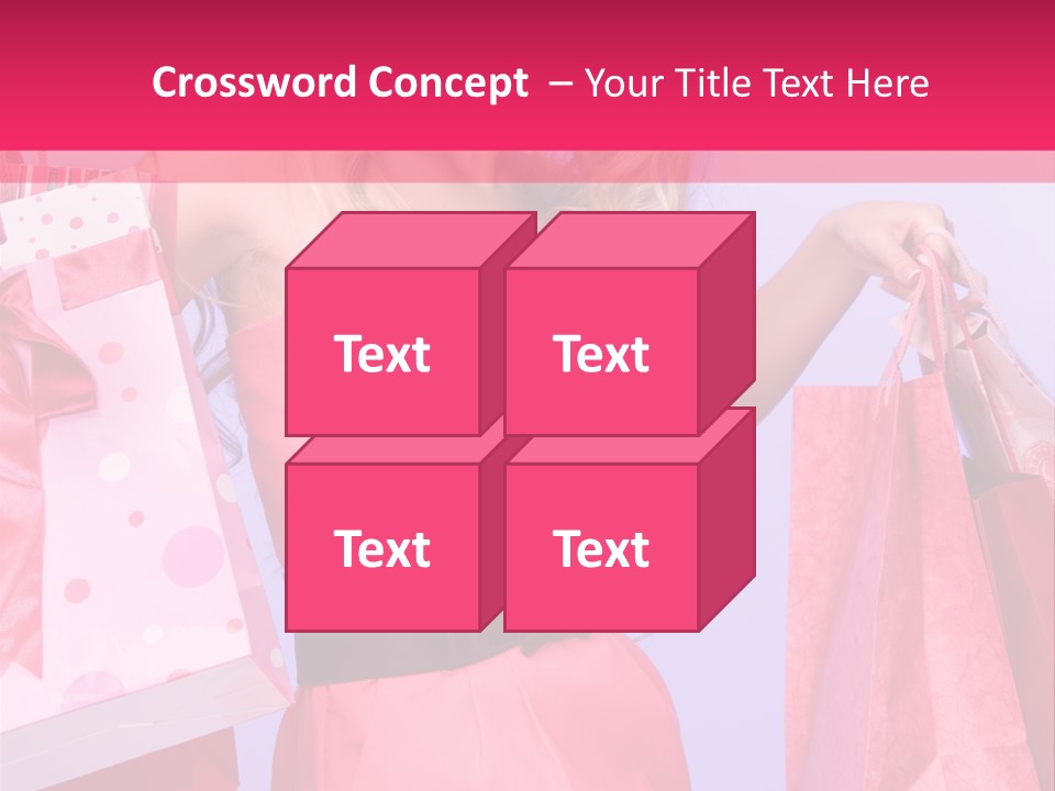 Shopper Closeup Blonde PowerPoint Template
