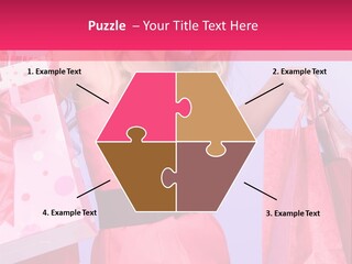 Shopper Closeup Blonde PowerPoint Template