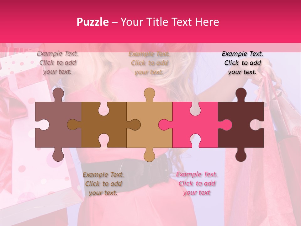 Shopper Closeup Blonde PowerPoint Template
