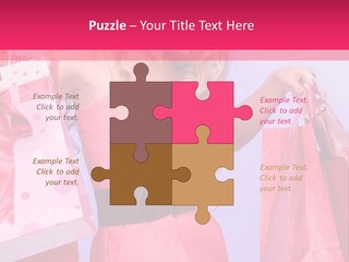 Shopper Closeup Blonde PowerPoint Template