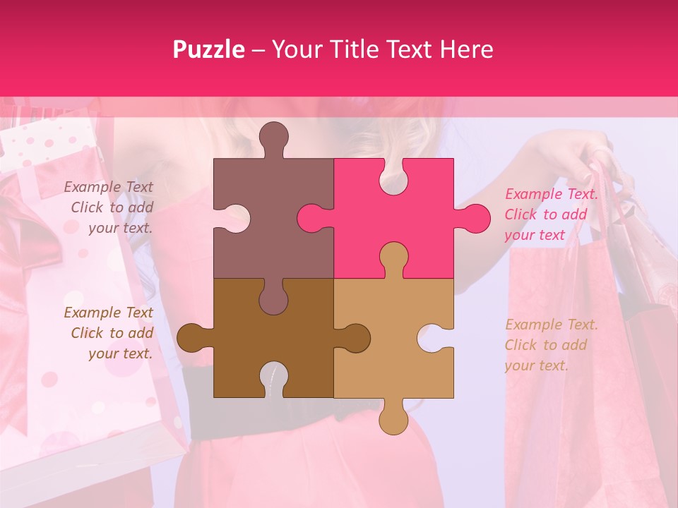 Shopper Closeup Blonde PowerPoint Template