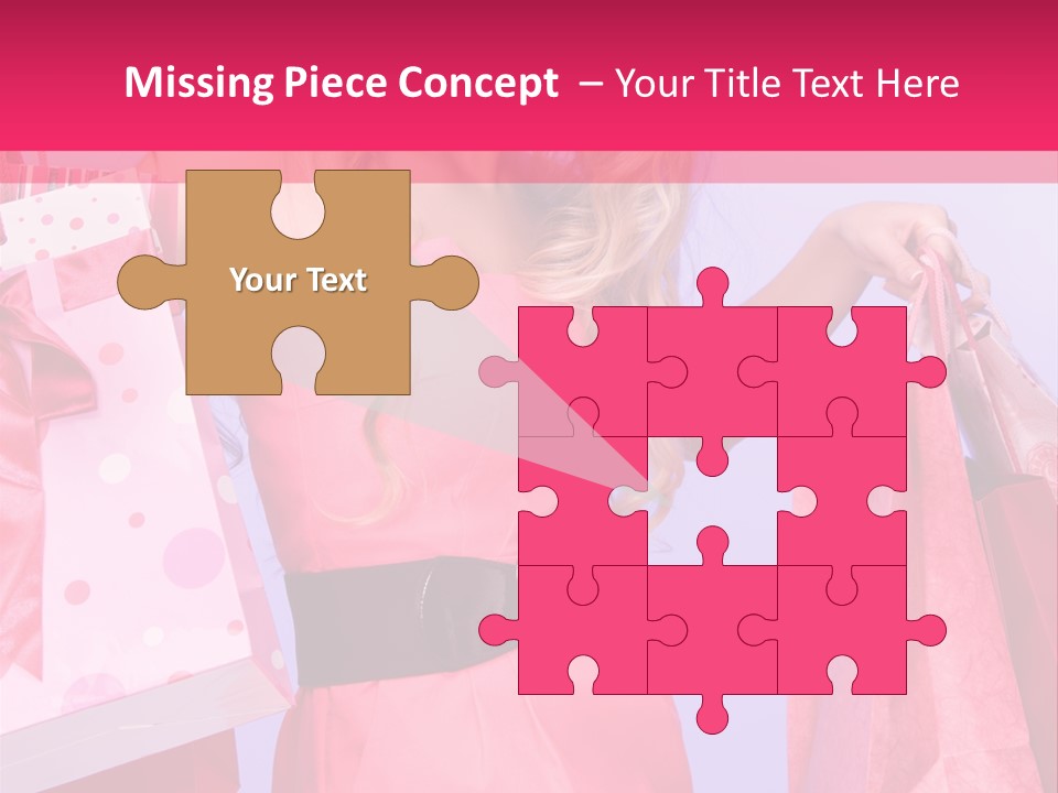 Shopper Closeup Blonde PowerPoint Template