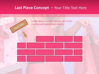 Shopper Closeup Blonde PowerPoint Template