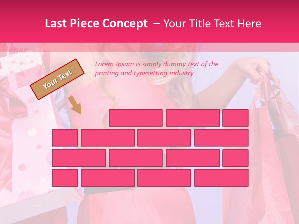 Shopper Closeup Blonde PowerPoint Template