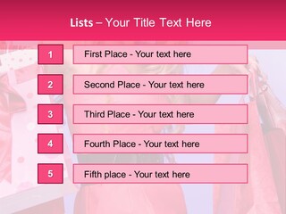 Shopper Closeup Blonde PowerPoint Template
