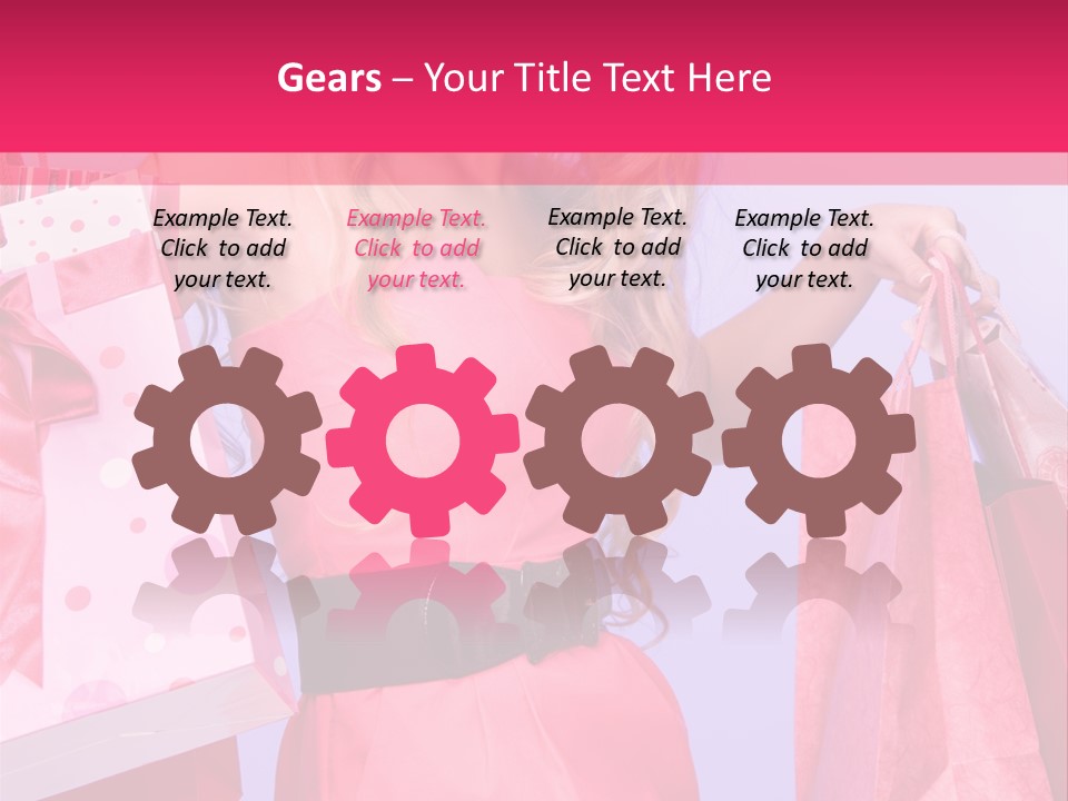 Shopper Closeup Blonde PowerPoint Template