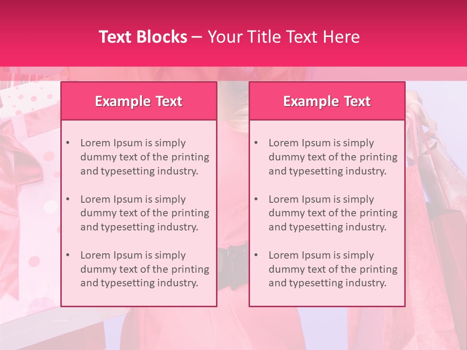 Shopper Closeup Blonde PowerPoint Template