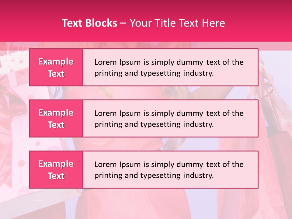 Shopper Closeup Blonde PowerPoint Template