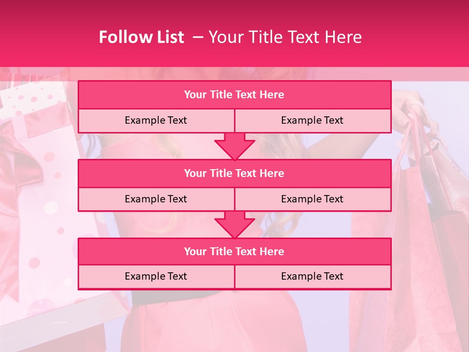 Shopper Closeup Blonde PowerPoint Template