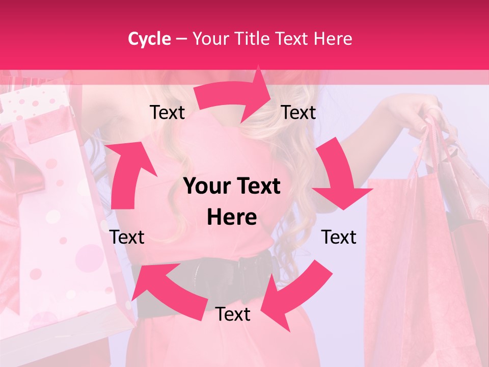 Shopper Closeup Blonde PowerPoint Template