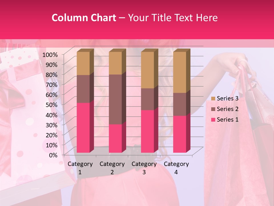 Shopper Closeup Blonde PowerPoint Template