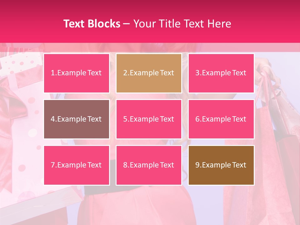 Shopper Closeup Blonde PowerPoint Template